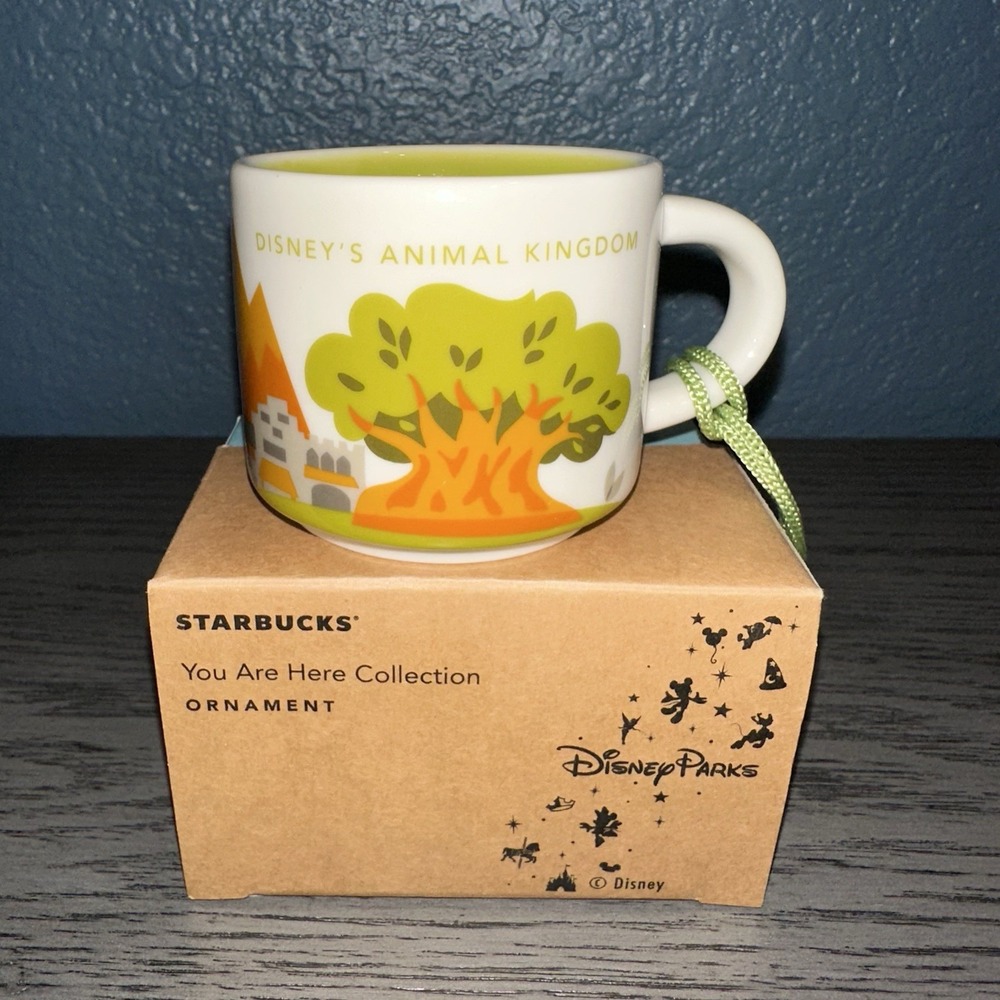 Starbucks Disney Parks DISNEY'S ANIMAL KINGDOM You Are Here 2oz Ornament NIB SKU